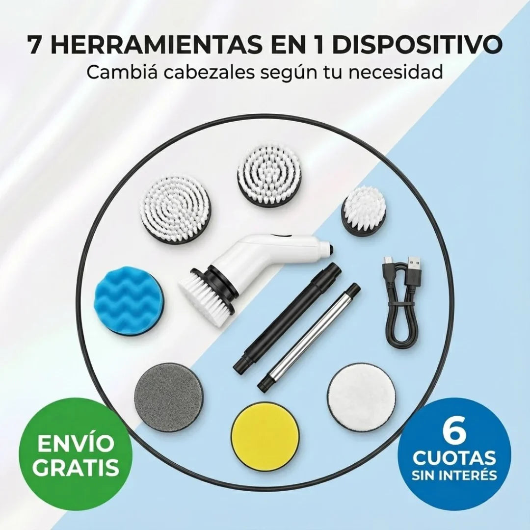 Cepillo Eléctrico Giratorio 9 en 1 - ICENSIA Inalámbrico