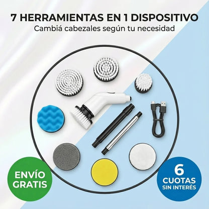 Cepillo Eléctrico Giratorio 9 en 1 - ICENSIA Inalámbrico