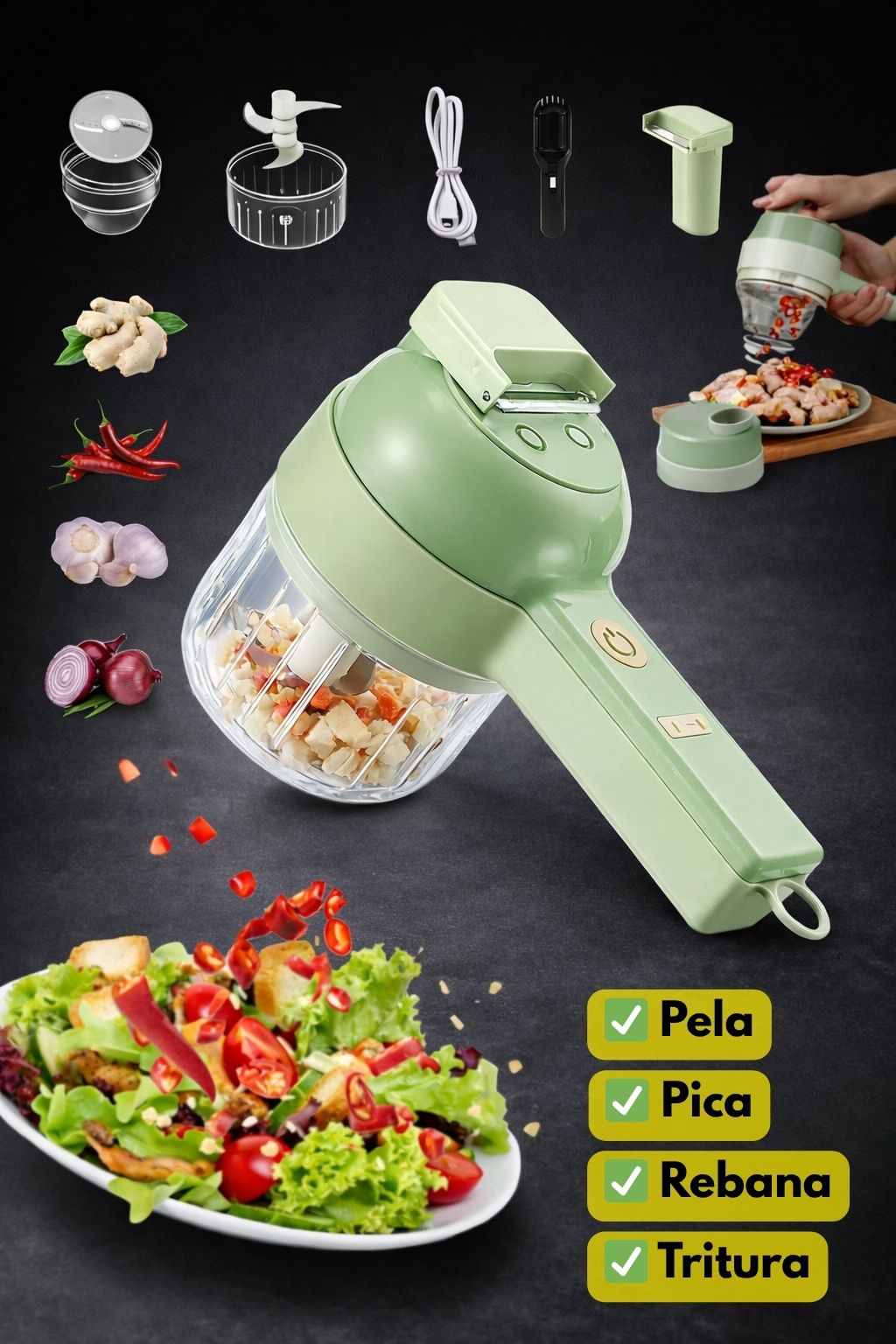 TURBO CHEF® Mini procesadora de alimentos