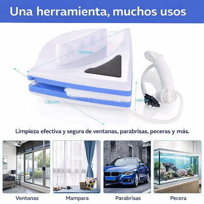 2x1Limpiador Vidrios ClearMag Pro™  - Limpia ambos lados del vidrio sin salir de tu casa y con Seguridad.