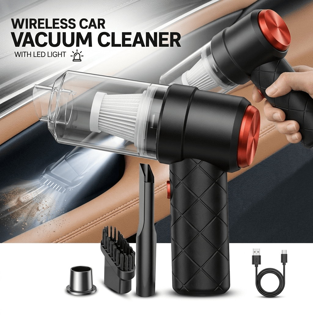 VeloxClean™ Pro Mini Aspiradora & Sopladora de Alto Rendimiento